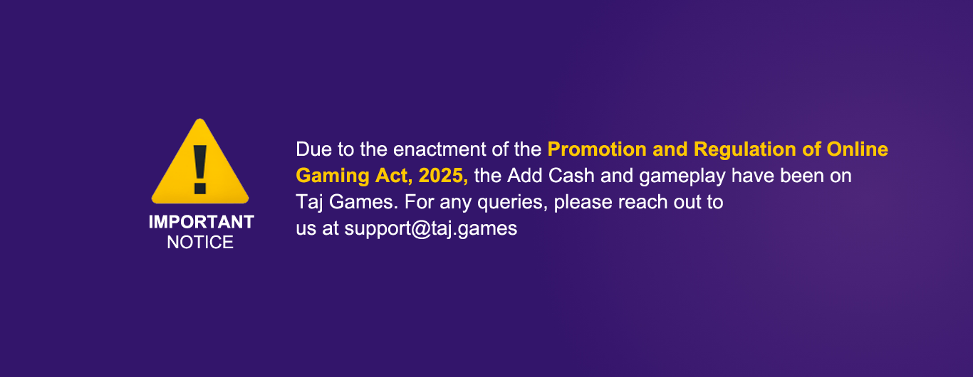 Taj Games Disclaimer
